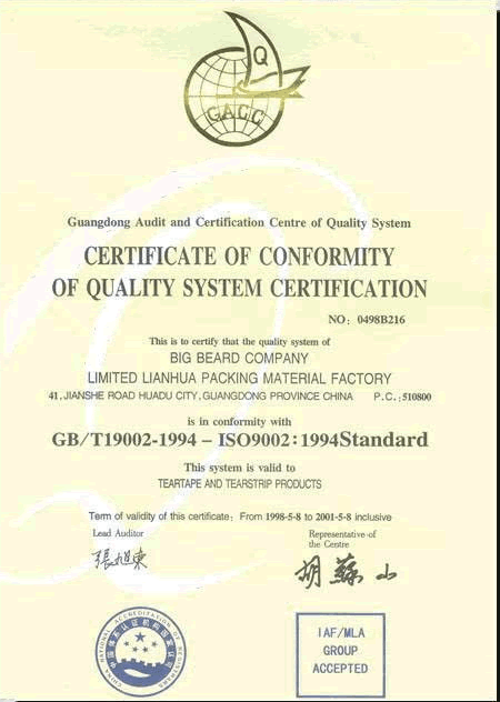 Iso 9002 Certification