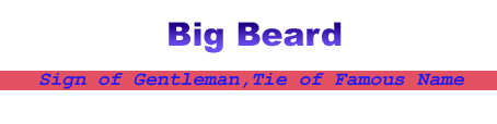 Welcome to Big Beard